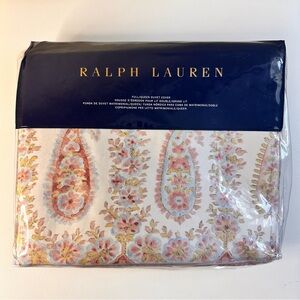 Ralph Lauren Camile Paisley Bedding Set -Rose and Beige